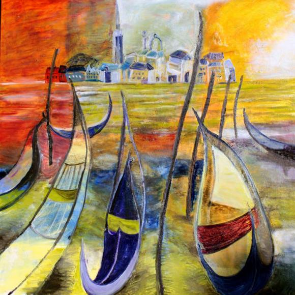 Venice revisited Oil on canvas 122 x 122 cm image