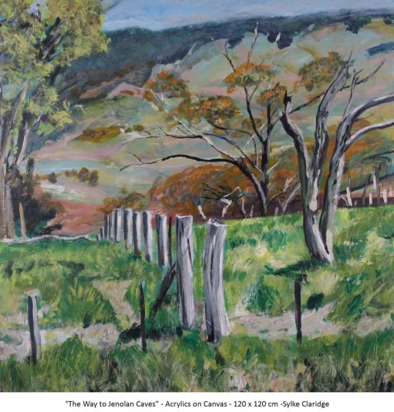 10 cm CD The Way to Jenolan Caves Acrylics on Canvas 122 x 122 cm image